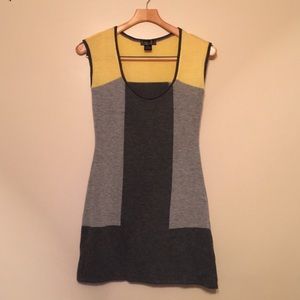 Mandee Color Block Knit Dress Mod, Twiggy style